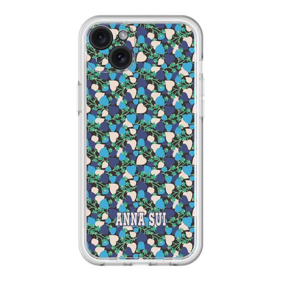 スリムプロテクションプレミアムケース［ ANNA SUI - HEARTS VINE - BLUE ］