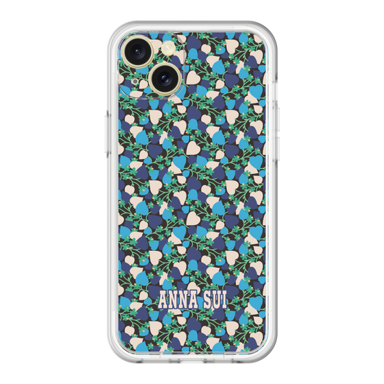 スリムプロテクションプレミアムケース［ ANNA SUI - HEARTS VINE - BLUE ］