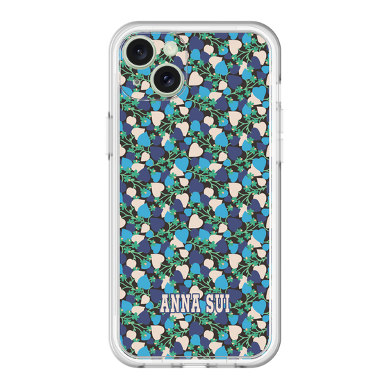 スリムプロテクションプレミアムケース［ ANNA SUI - HEARTS VINE - BLUE ］