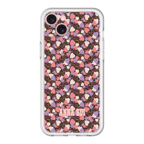 スリムプロテクションプレミアムケース［ ANNA SUI - HEARTS VINE - PINK ］