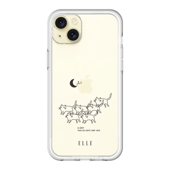 スリムプロテクションプレミアムケース［ ELLE - All cats are grey in the dark ］