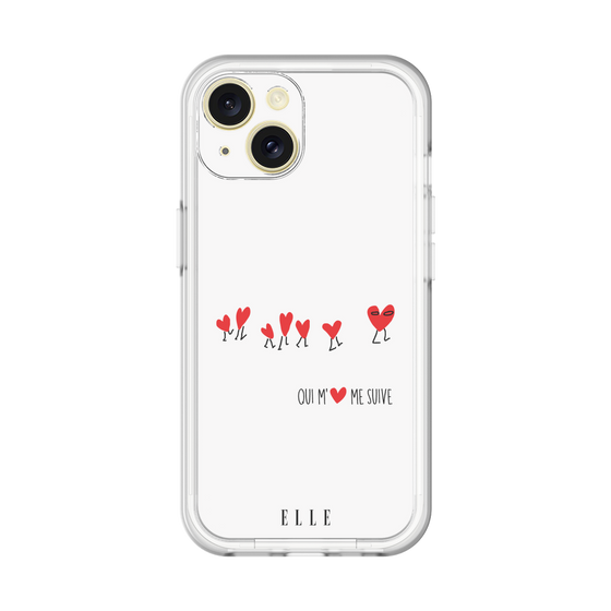 スリムプロテクションプレミアムケース［ ELLE - Let who love me follow me - ホワイト ］