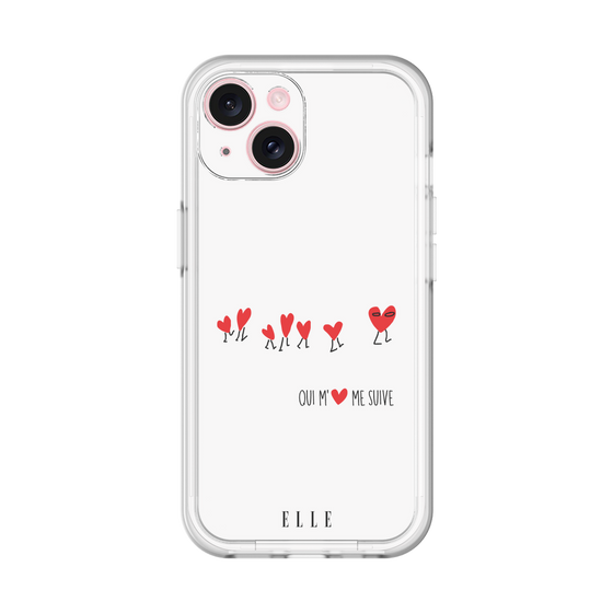 スリムプロテクションプレミアムケース［ ELLE - Let who love me follow me - ホワイト ］