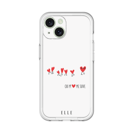 スリムプロテクションプレミアムケース［ ELLE - Let who love me follow me - ホワイト ］