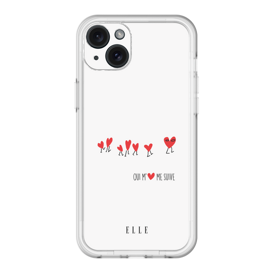 スリムプロテクションプレミアムケース［ ELLE - Let who love me follow me - ホワイト ］