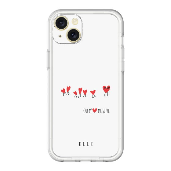 スリムプロテクションプレミアムケース［ ELLE - Let who love me follow me - ホワイト ］