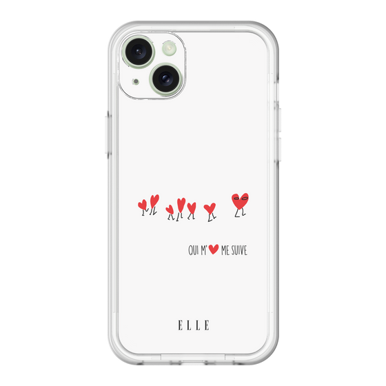 スリムプロテクションプレミアムケース［ ELLE - Let who love me follow me - ホワイト ］
