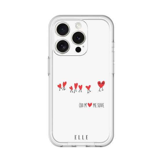 スリムプロテクションプレミアムケース［ ELLE - Let who love me follow me - ホワイト ］