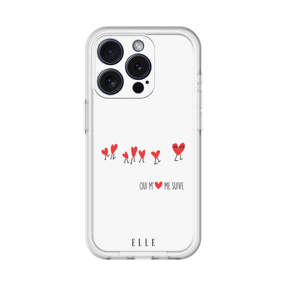 スリムプロテクションプレミアムケース［ ELLE - Let who love me follow me - ホワイト ］