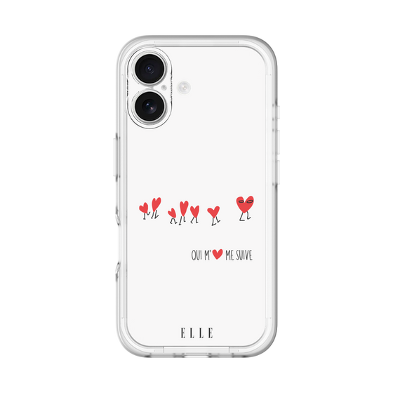 スリムプロテクションプレミアムケース［ ELLE - Let who love me follow me - ホワイト ］