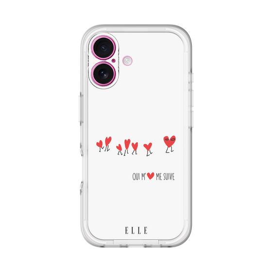 スリムプロテクションプレミアムケース［ ELLE - Let who love me follow me - ホワイト ］