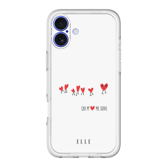 スリムプロテクションプレミアムケース［ ELLE - Let who love me follow me - ホワイト ］