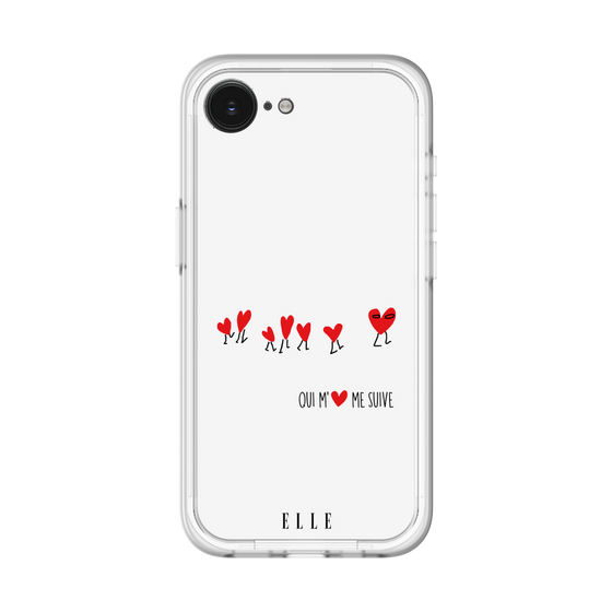 スリムプロテクションプレミアムケース［ ELLE - Let who love me follow me - ホワイト ］