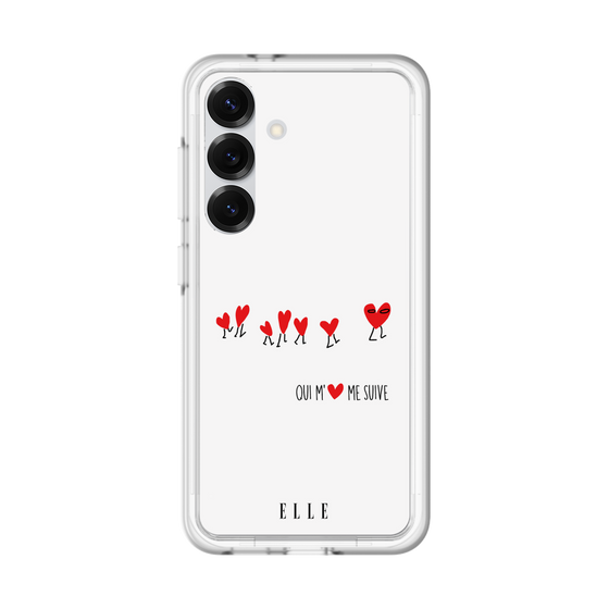 スリムプロテクションプレミアムケース［ ELLE - Let who love me follow me - ホワイト ］