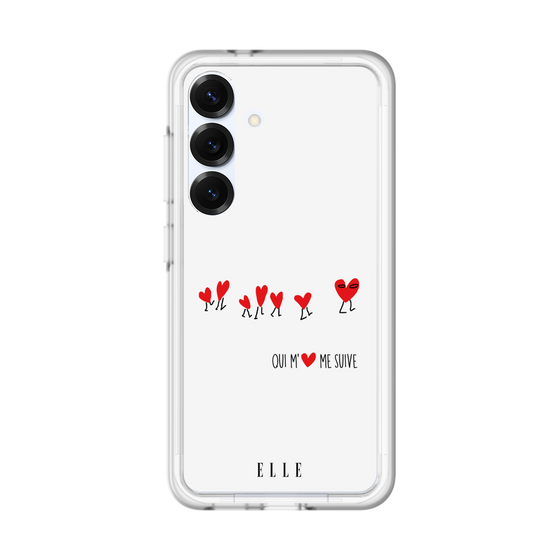 スリムプロテクションプレミアムケース［ ELLE - Let who love me follow me - ホワイト ］