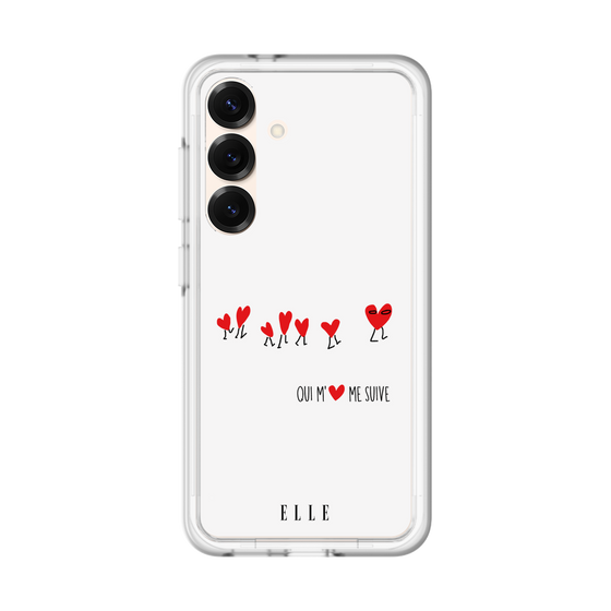 スリムプロテクションプレミアムケース［ ELLE - Let who love me follow me - ホワイト ］
