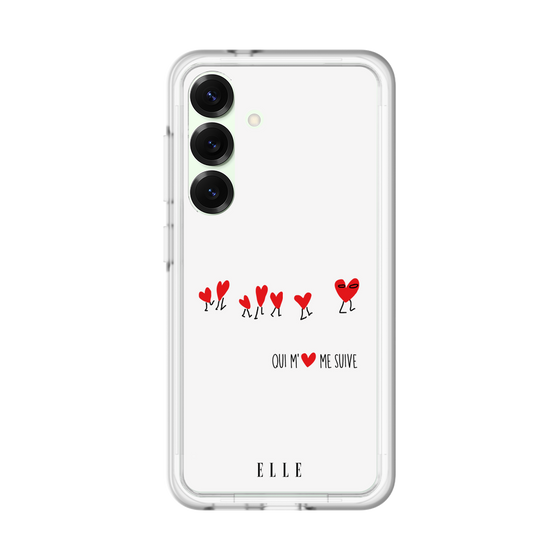 スリムプロテクションプレミアムケース［ ELLE - Let who love me follow me - ホワイト ］