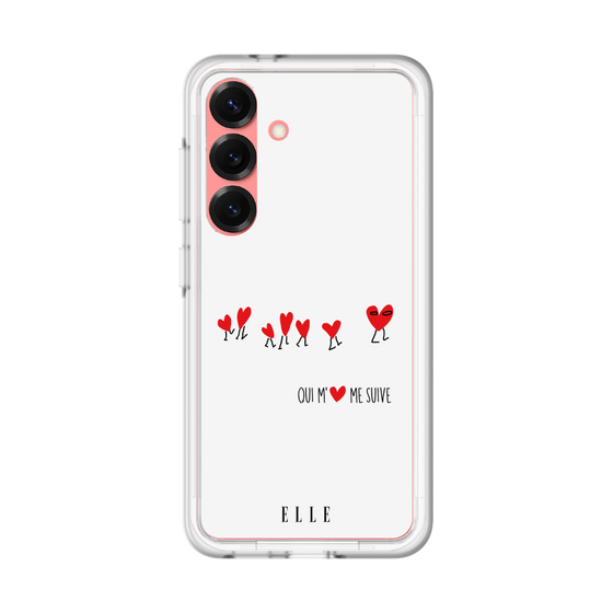 スリムプロテクションプレミアムケース［ ELLE - Let who love me follow me - ホワイト ］