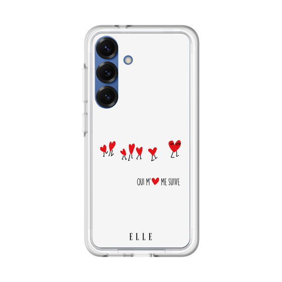 スリムプロテクションプレミアムケース［ ELLE - Let who love me follow me - ホワイト ］