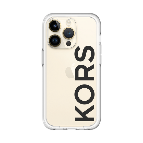 スリムプロテクションプレミアムケース［ MICHAEL KORS - Logo - Black ］