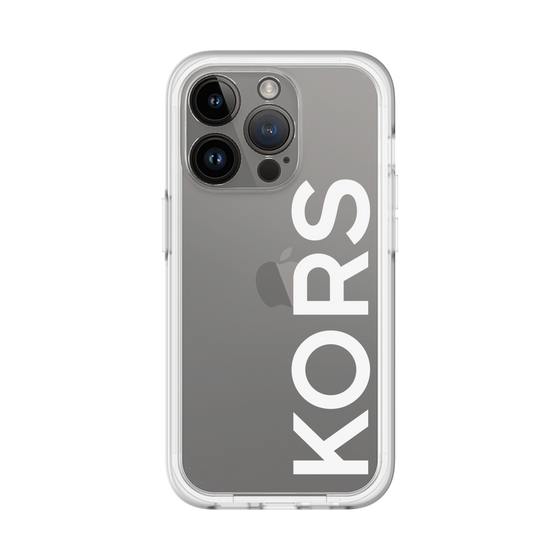 スリムプロテクションプレミアムケース［ MICHAEL KORS - Logo - White ］