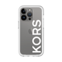 スリムプロテクションプレミアムケース［ MICHAEL KORS - Logo - White ］