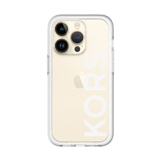 スリムプロテクションプレミアムケース［ MICHAEL KORS - Logo - White ］