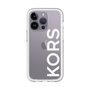 スリムプロテクションプレミアムケース［ MICHAEL KORS - Logo - White ］