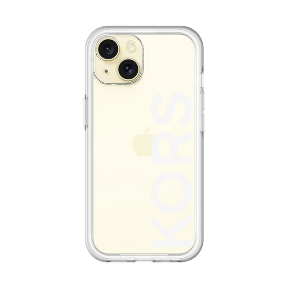 スリムプロテクションプレミアムケース［ MICHAEL KORS - Logo - White ］