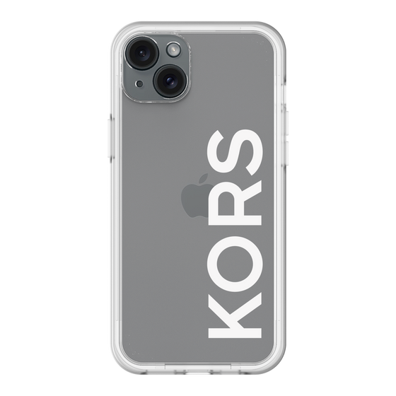 スリムプロテクションプレミアムケース［ MICHAEL KORS - Logo - White ］