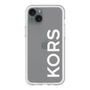 スリムプロテクションプレミアムケース［ MICHAEL KORS - Logo - White ］