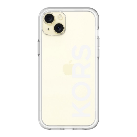 スリムプロテクションプレミアムケース［ MICHAEL KORS - Logo - White ］