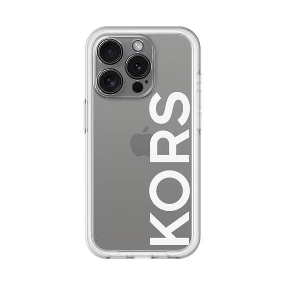 スリムプロテクションプレミアムケース［ MICHAEL KORS - Logo - White ］