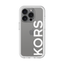 スリムプロテクションプレミアムケース［ MICHAEL KORS - Logo - White ］