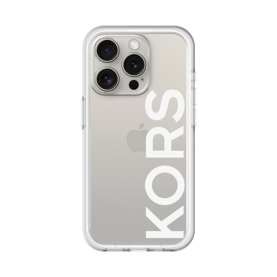 スリムプロテクションプレミアムケース［ MICHAEL KORS - Logo - White ］