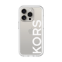 スリムプロテクションプレミアムケース［ MICHAEL KORS - Logo - White ］