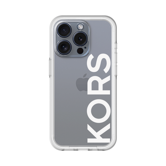 スリムプロテクションプレミアムケース［ MICHAEL KORS - Logo - White ］