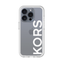 スリムプロテクションプレミアムケース［ MICHAEL KORS - Logo - White ］