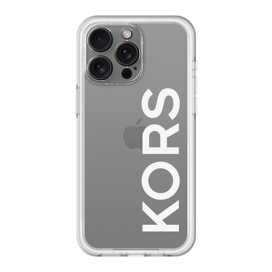 スリムプロテクションプレミアムケース［ MICHAEL KORS - Logo - White ］