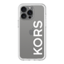 スリムプロテクションプレミアムケース［ MICHAEL KORS - Logo - White ］