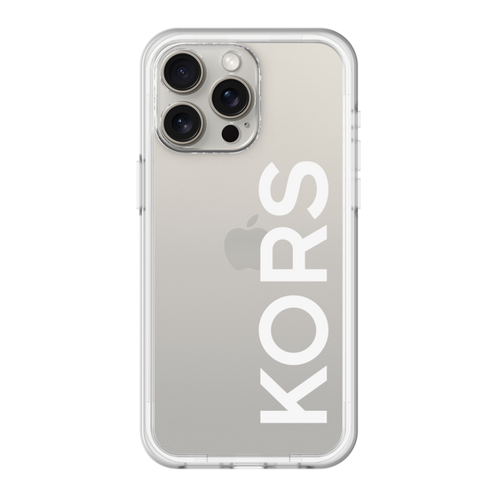 スリムプロテクションプレミアムケース［ MICHAEL KORS - Logo - White ］