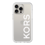 スリムプロテクションプレミアムケース［ MICHAEL KORS - Logo - White ］