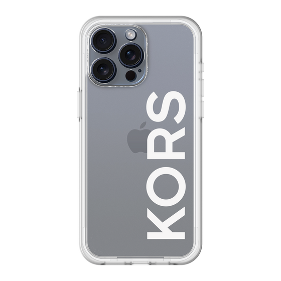 スリムプロテクションプレミアムケース［ MICHAEL KORS - Logo - White ］