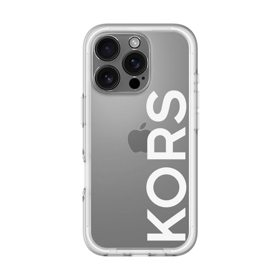 スリムプロテクションプレミアムケース［ MICHAEL KORS - Logo - White ］