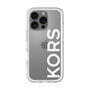 スリムプロテクションプレミアムケース［ MICHAEL KORS - Logo - White ］