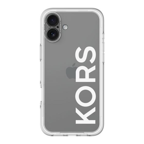スリムプロテクションプレミアムケース［ MICHAEL KORS - Logo - White ］