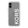 スリムプロテクションプレミアムケース［ MICHAEL KORS - Logo - White ］