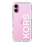 スリムプロテクションプレミアムケース［ MICHAEL KORS - Logo - White ］