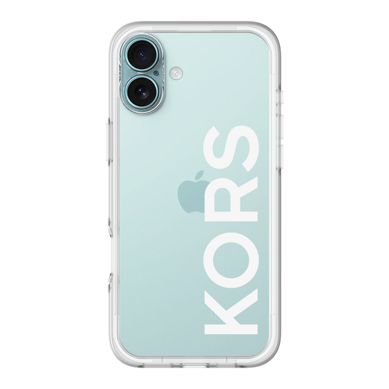 スリムプロテクションプレミアムケース［ MICHAEL KORS - Logo - White ］