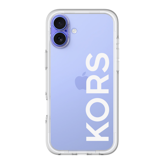 スリムプロテクションプレミアムケース［ MICHAEL KORS - Logo - White ］